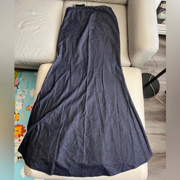 NWT - Ice Iceberg Women’s Denim Look Long Skirt - Made it Italy - US S, L - Picture 5 of 11